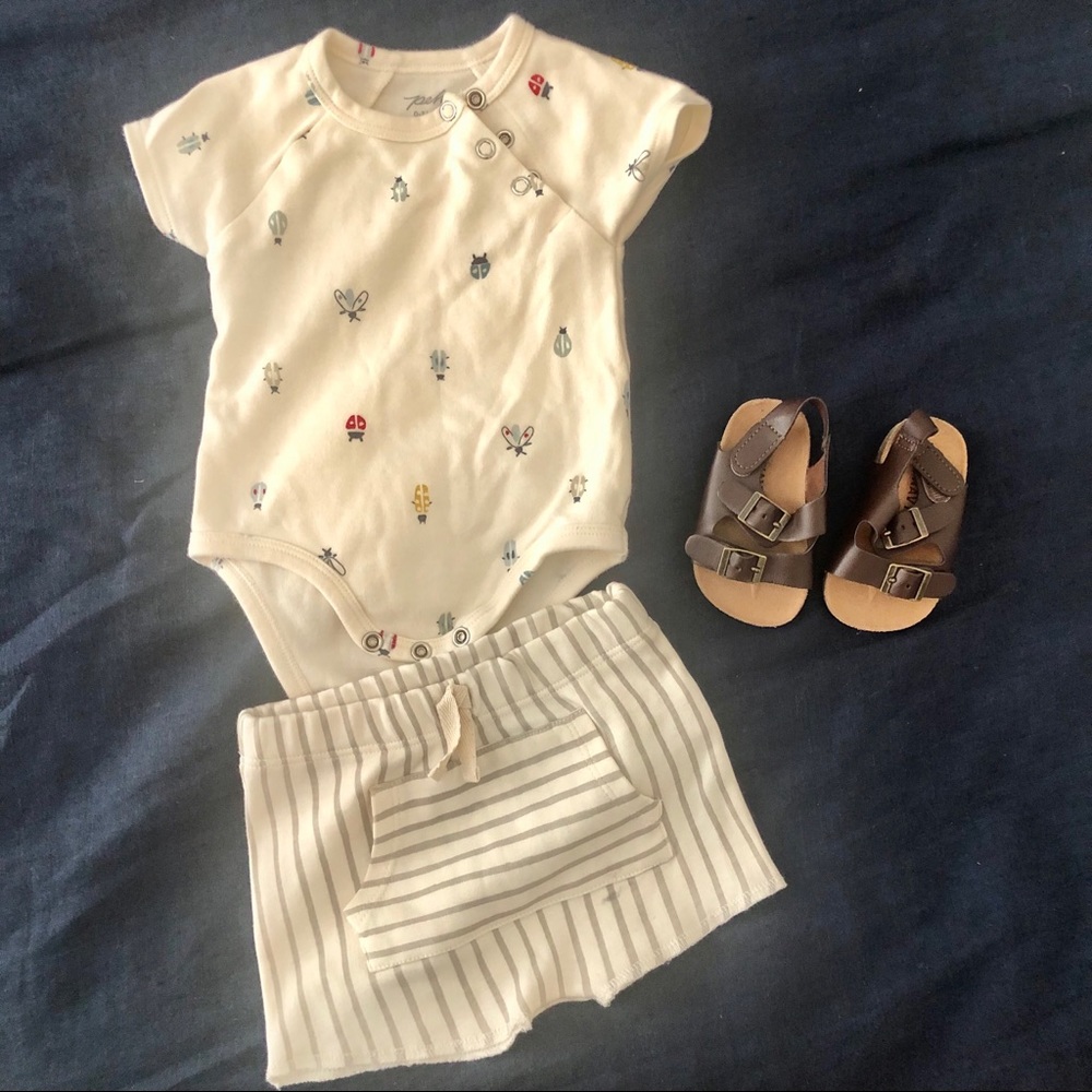 Pehr Cream bugs and stripes set